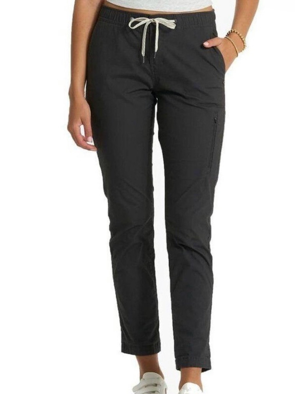 Vuori Ripstop Pant Gray Black Organic Cotton Hiking Travel Utility Pant Women XL